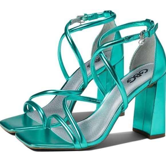 BRAND NEW GBG LOS ANGELES CHLOIN BLOCK HEEL SQUARE TOE SANDAL  R3 - Picture 1 of 15